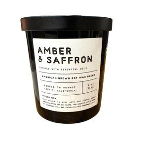 Leoben Co. Amber & Saffron Vegan Soy Wax Blend Candle, 9oz